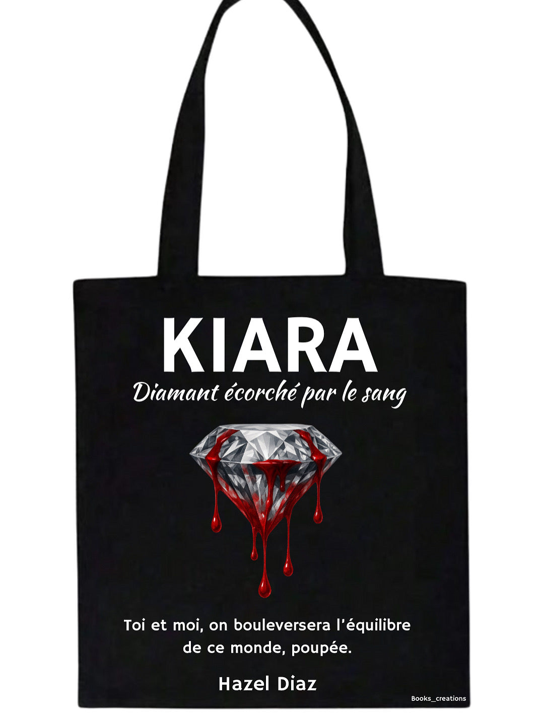 Tote bag Kiara diamant écorché par le sang